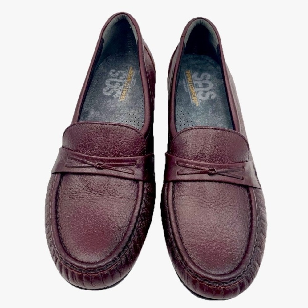 SAS Easier Loafers Tripad Comfort Burgundy Antique Wine Women 8.5N‎ Narrow Work